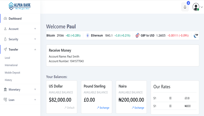 Online Banking Script with Multi-Currency Support – Alpha Bank - Image 4